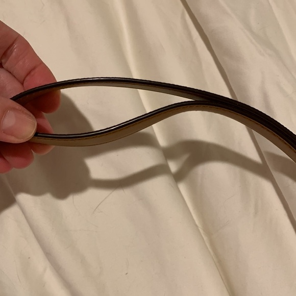 Brand new thin brown  sealed golden closure unique belt, size L, adjustable 30. main image 4